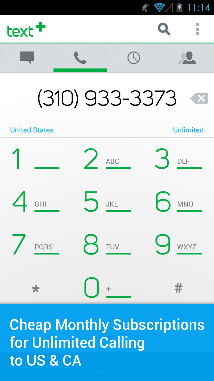 textPlus Gold Free Text+Calls Screen 2
