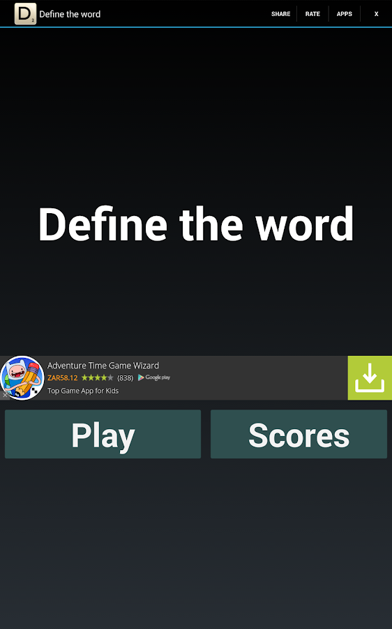 Define the word. Define the words.