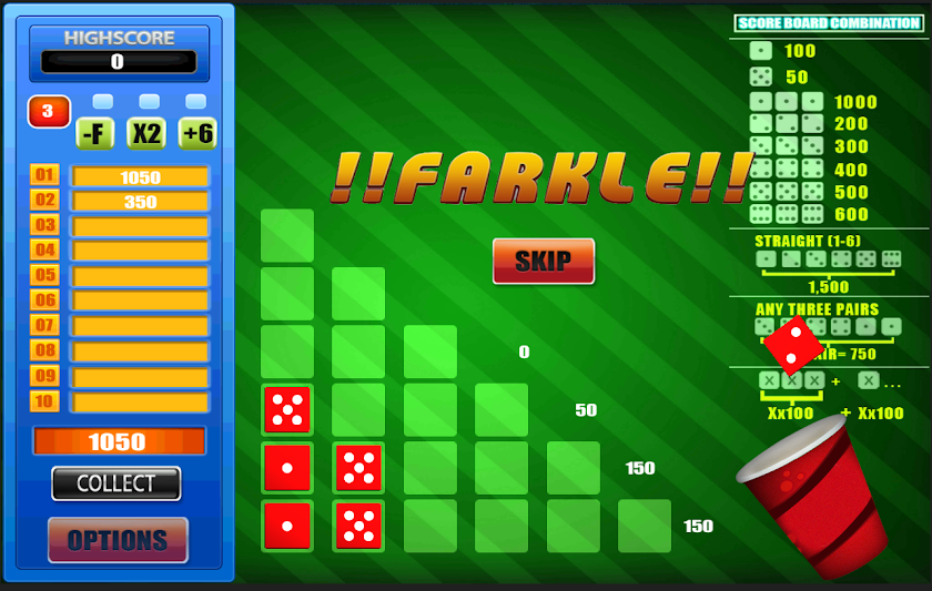 Farkle Online Gambling Game Screen 3