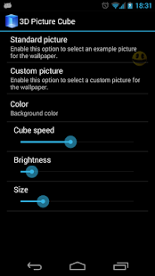 3D Picture Cube Wallpaper Screen 3
