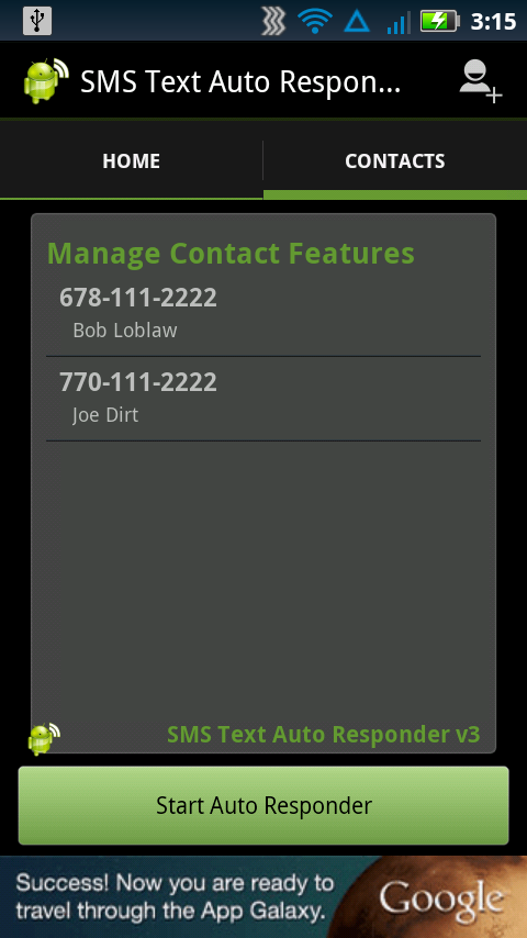 SMS Text Auto Responder PAID Screen 2