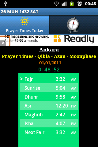 Prayer Times Qibla Azan