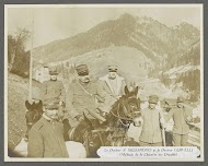 Doktoren A. Desjardins en Cervelli en manschappen in de Dolomieten