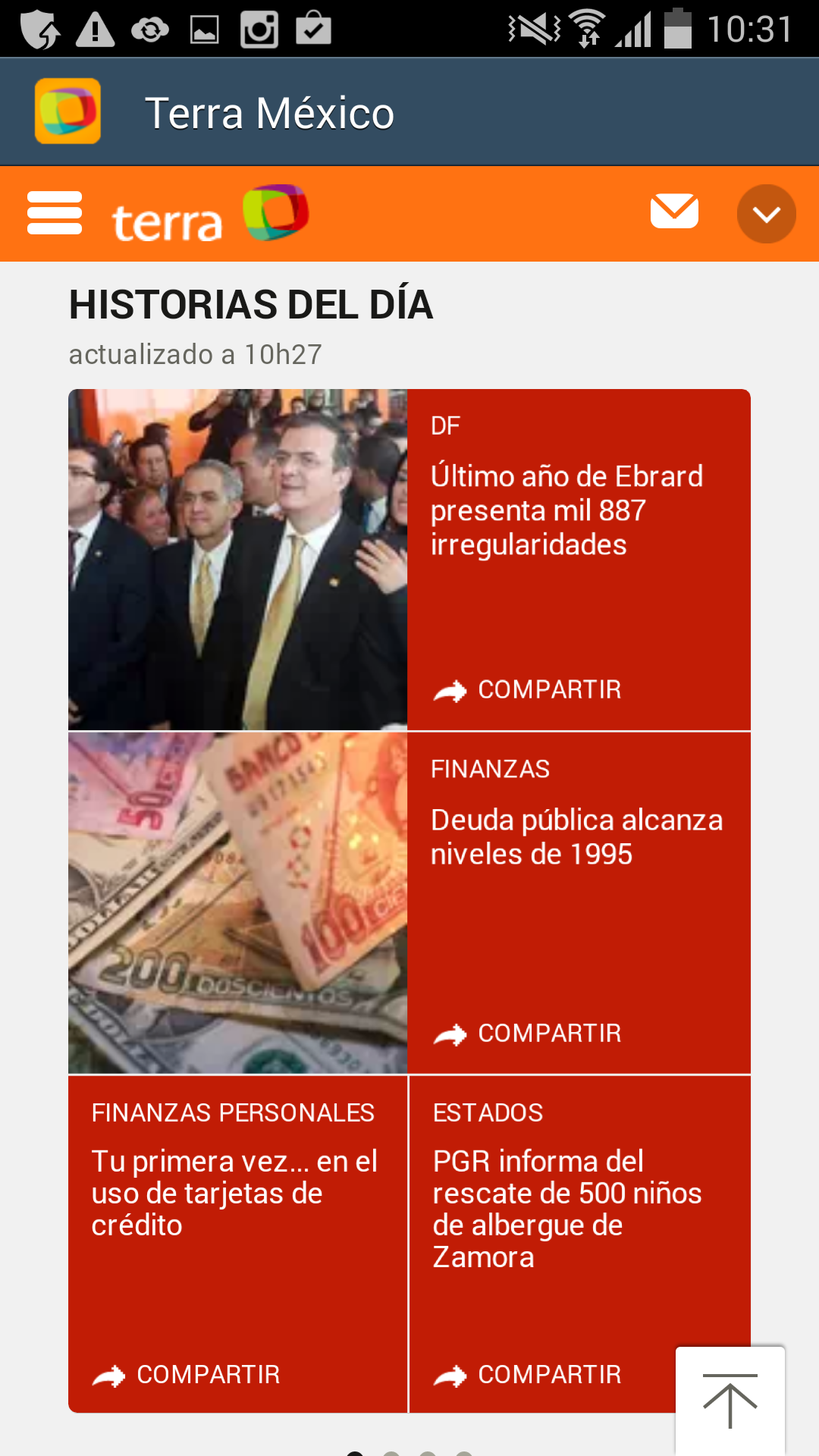 Android application Terra screenshort