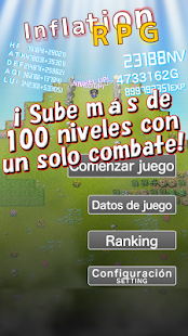 Captura de pantalla de la aplicacion Android Inflation RPG