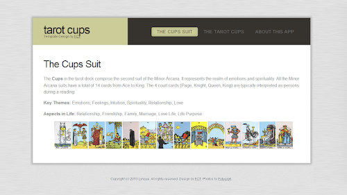 Android application Tarot Cups screenshort