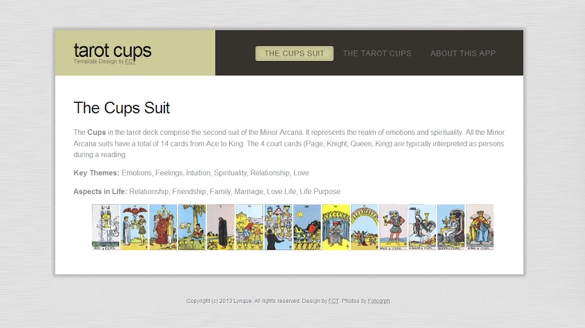 Tarot Cups Screen 1