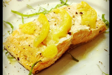 Grilled Salmon with Preserved Meyer Lemons