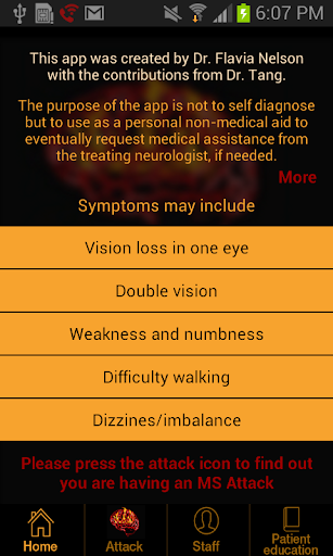 Multiple Sclerosis Attack App