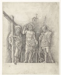 Herrezen Christus staand tussen heiligen Andreas en Longinus