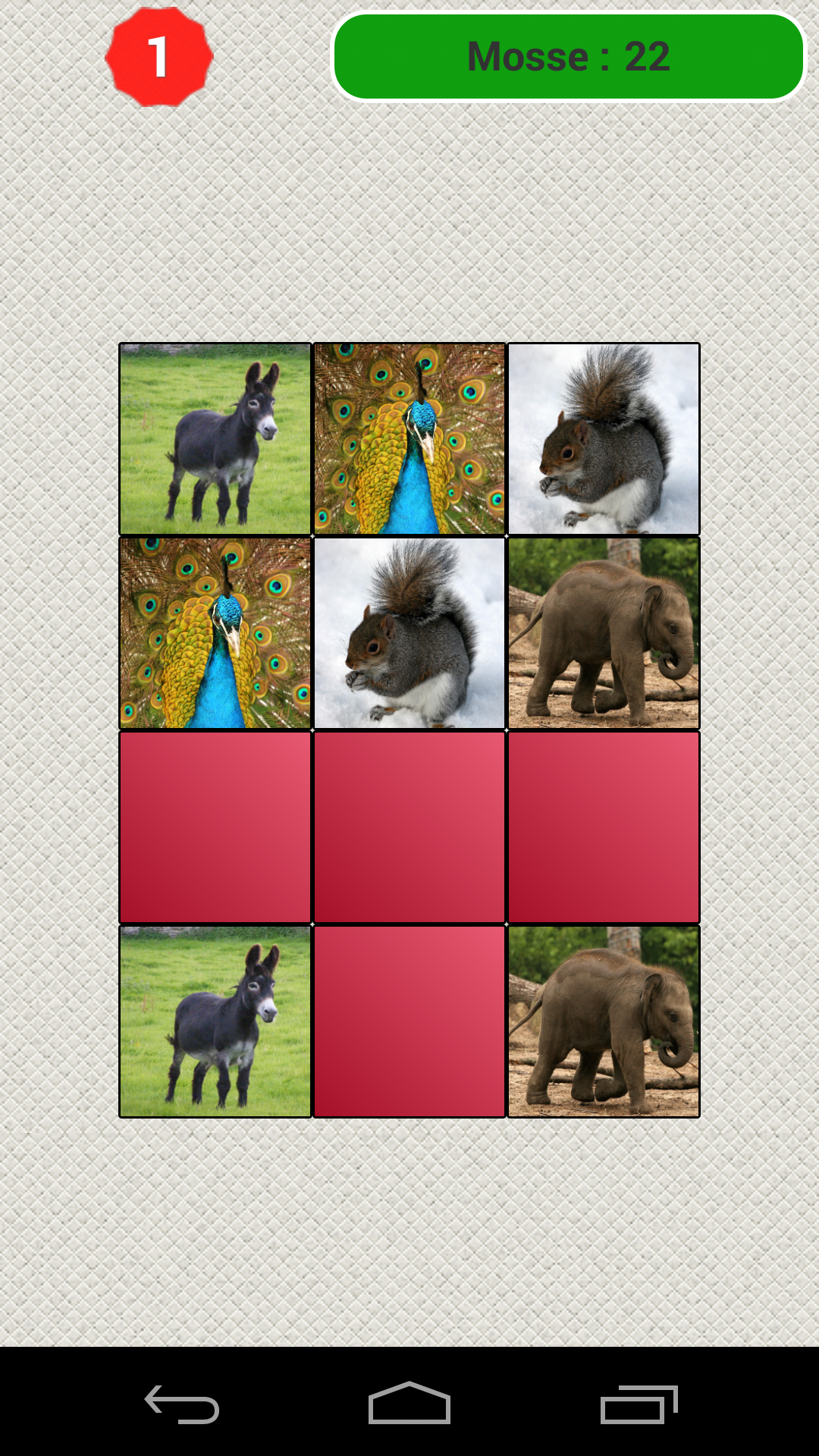 Android application Animals Matching Game screenshort