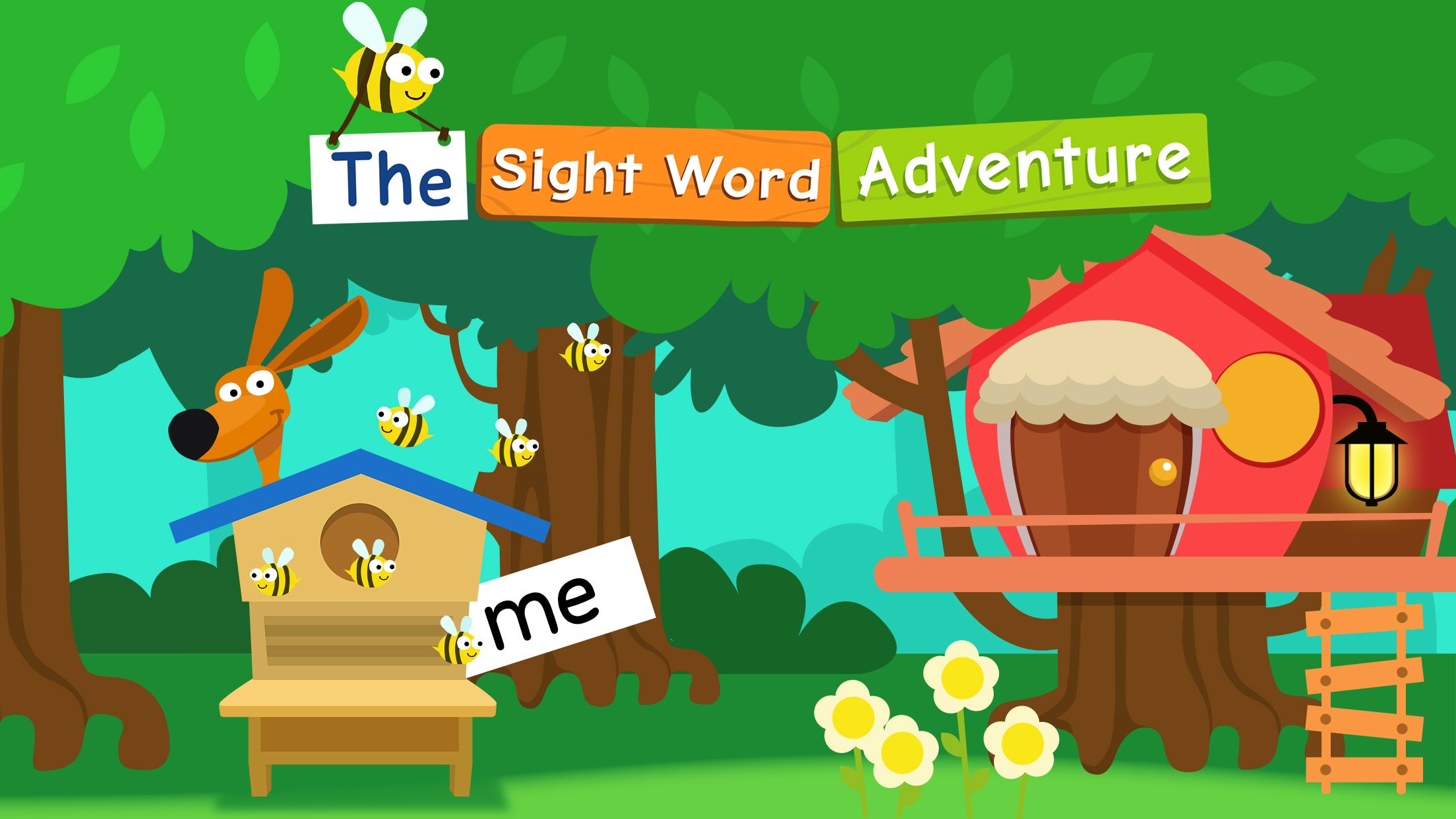 Android application Sight Words Adventure - read and spell flash cards screenshort