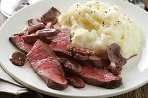Sirloin with Mushroom Sauce