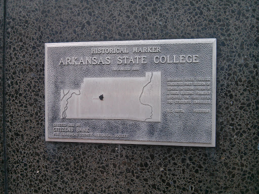 Arkansas State College Building Historical Plague 