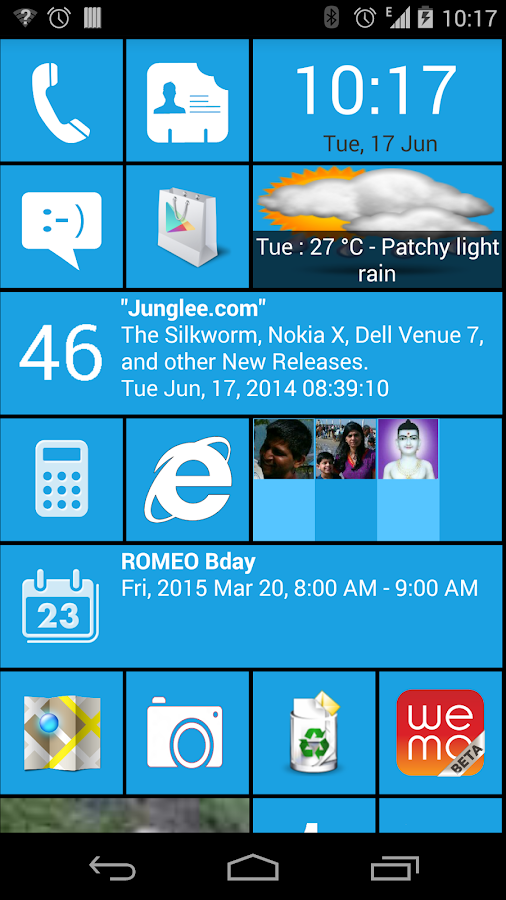 Home 8 + Launcher aLive Tiles - screenshot