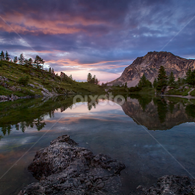 Pink sunset by Luca Mondini - Landscapes Mountains & Hills