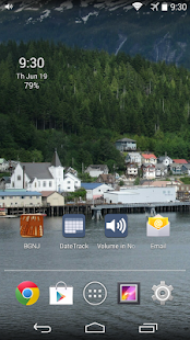 1x1 Clock and Battery Widget - náhled