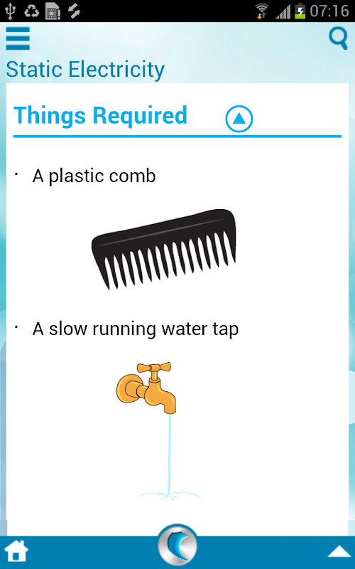 Android application Visual Science Experiments screenshot
