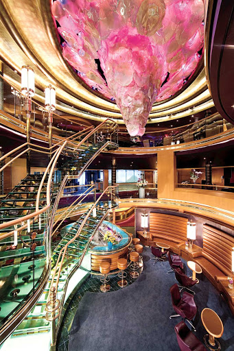 Holland-America-Eurodam-Atrium - The atrium bar area aboard Holland America Line's Eurodam.