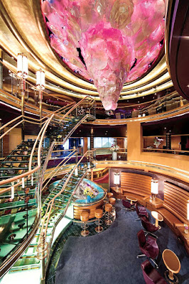 The atrium bar area aboard Holland America Line's Eurodam.