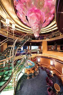 The atrium bar area aboard Holland America Line's Eurodam.