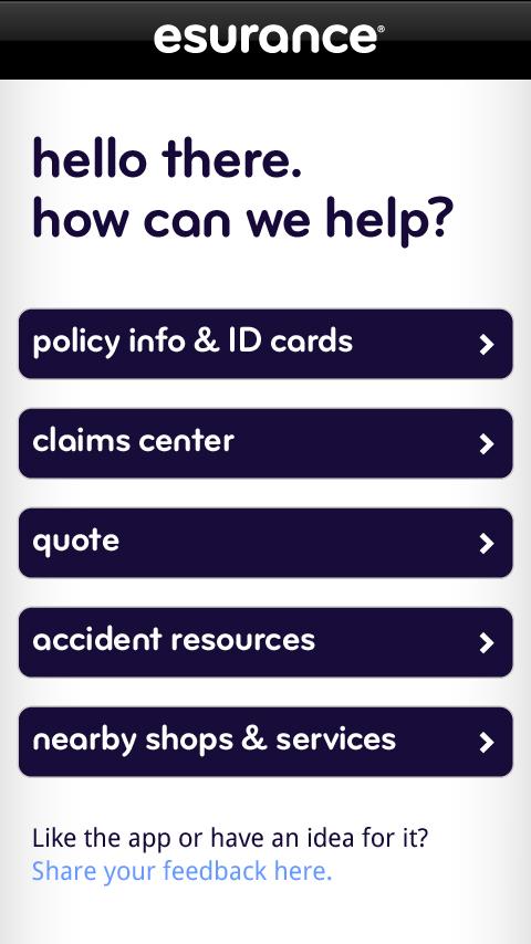 Esurance Mobile - screenshot