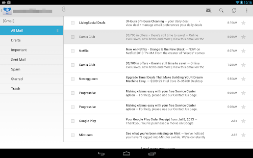 Enhanced Email for Tablets