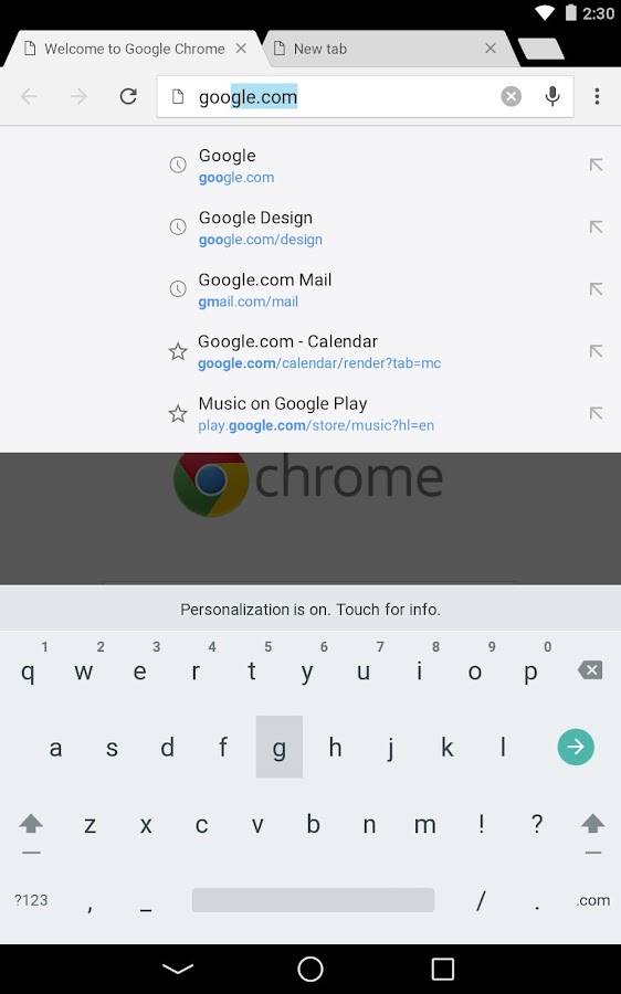 Chrome Browser - Google - screenshot