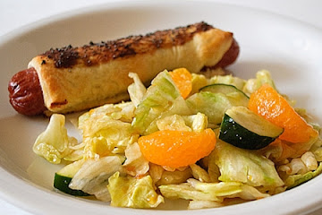 Chicks in a Sleeping Bag with Crispy Salad