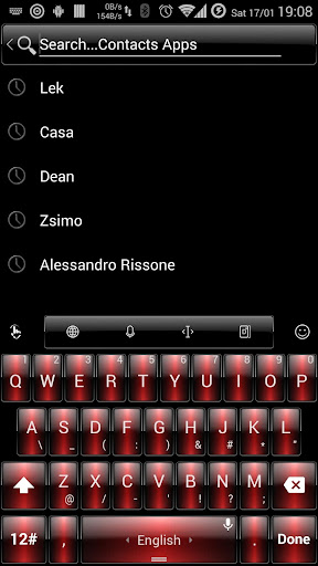 Theme TouchPal Dusk Red