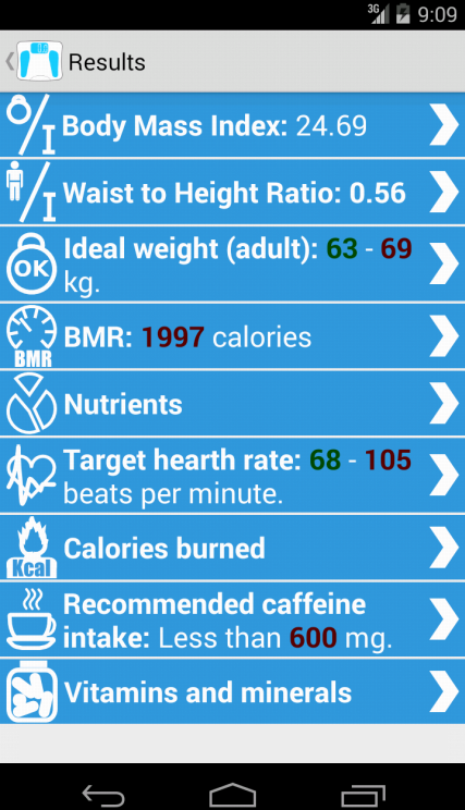 Health Calc - screenshot