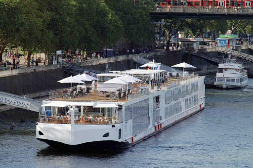 Viking-Aegir-Cologne - Maiden voyage of The river cruise ship Viking Aegir in Cologne, Germany. 