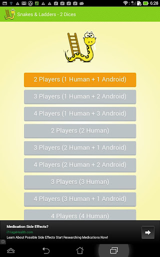 Snakes and Ladders - 2 Dices