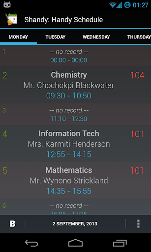 Shandy: Handy Schedule