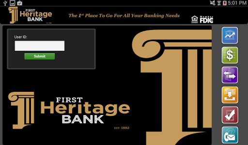 First Heritage Bank Tablet