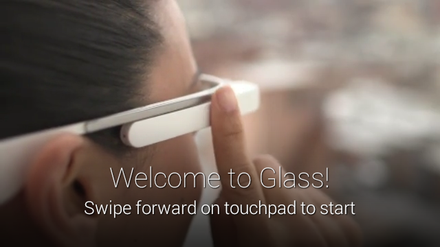 New welcome screen in Glass out-of-box experience