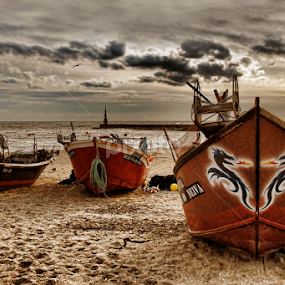 Fishing boats by Antonio Amen - Transportation Boats