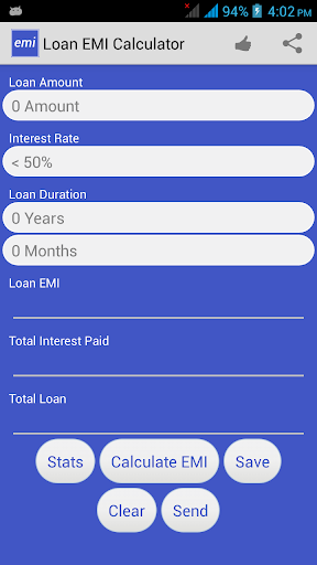 Loan EMI Calculator - Bank