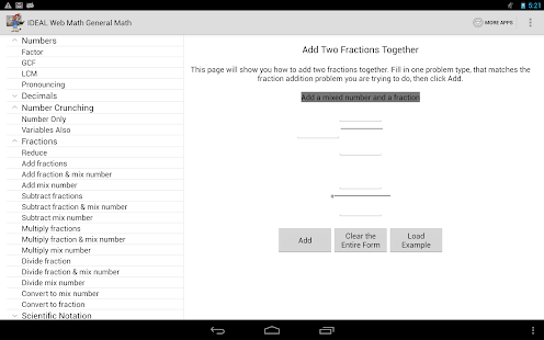 IDEAL Web Math General Math Screenshots 2