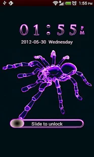 GO Locker Neon Purple Spider