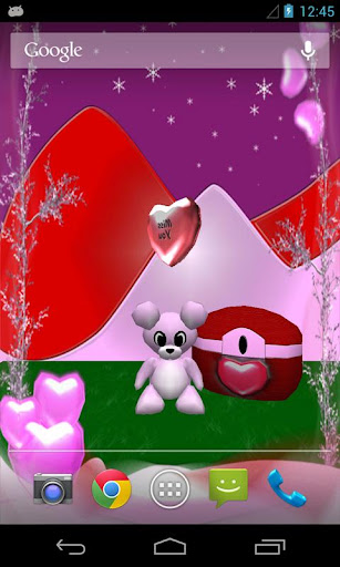 【免費個人化App】Valentine 3D Bear Droid Dance-APP點子