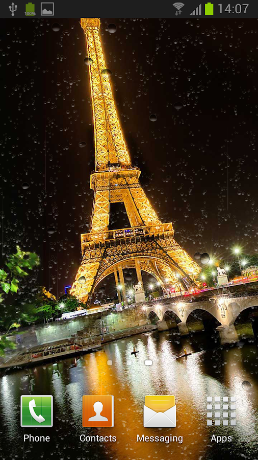 Живые обои Rain in Paris на Андроид