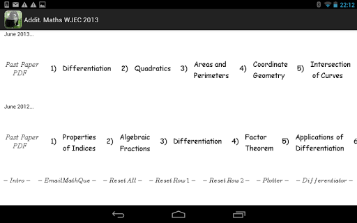 Additional Maths WJEC 2013 PPs