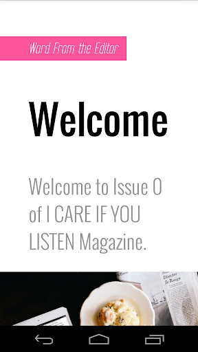 I CARE IF YOU LISTEN Magazine