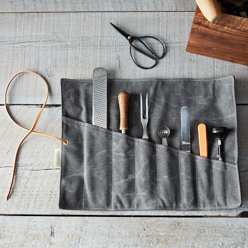 Waxed Canvas Tool Roll on Food52