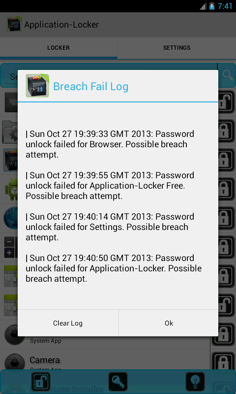 Application-Locker Free - screenshot