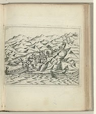 De sloepen worden te water gelaten, 1597