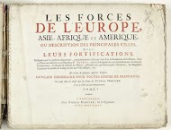 Titelpagina voor het eerste deel van het prentwerk: Les Forces de l'Europe, Asie, Afrique et Amerique, ca. 1702