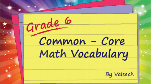 【免費教育App】Common-Core Grade 6 Math Vocab-APP點子