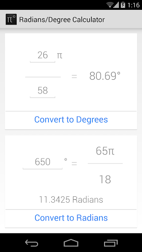 RadiansDegree Calculator